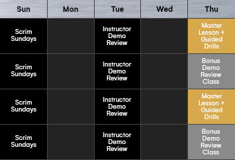 Table Schedule/Timing