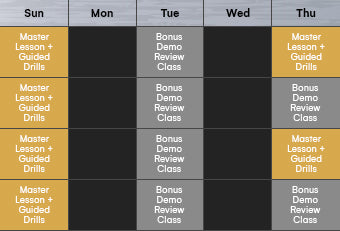 Table Schedule/Timing